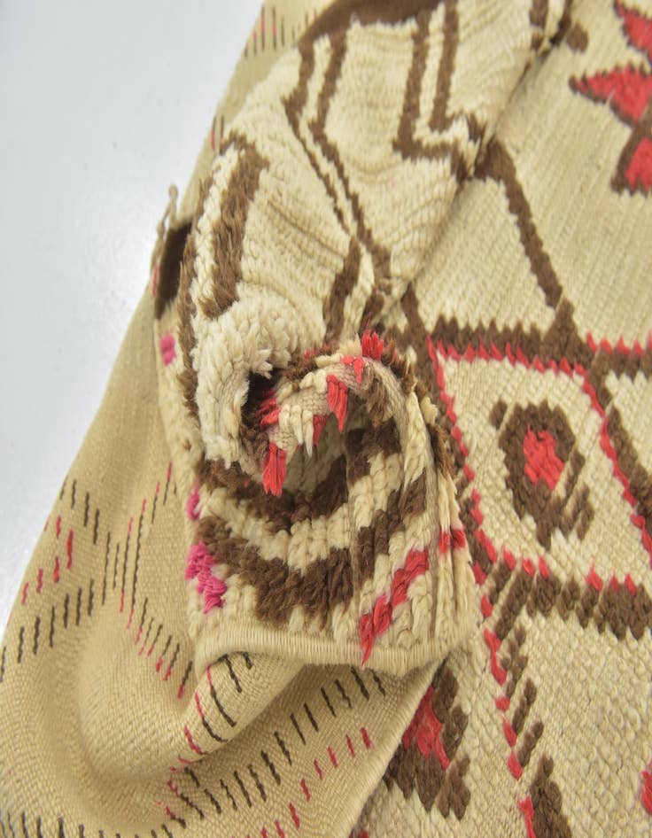 Detail image of  4' 5 x 6'  Hand Knotted Moroccan Wool Rug