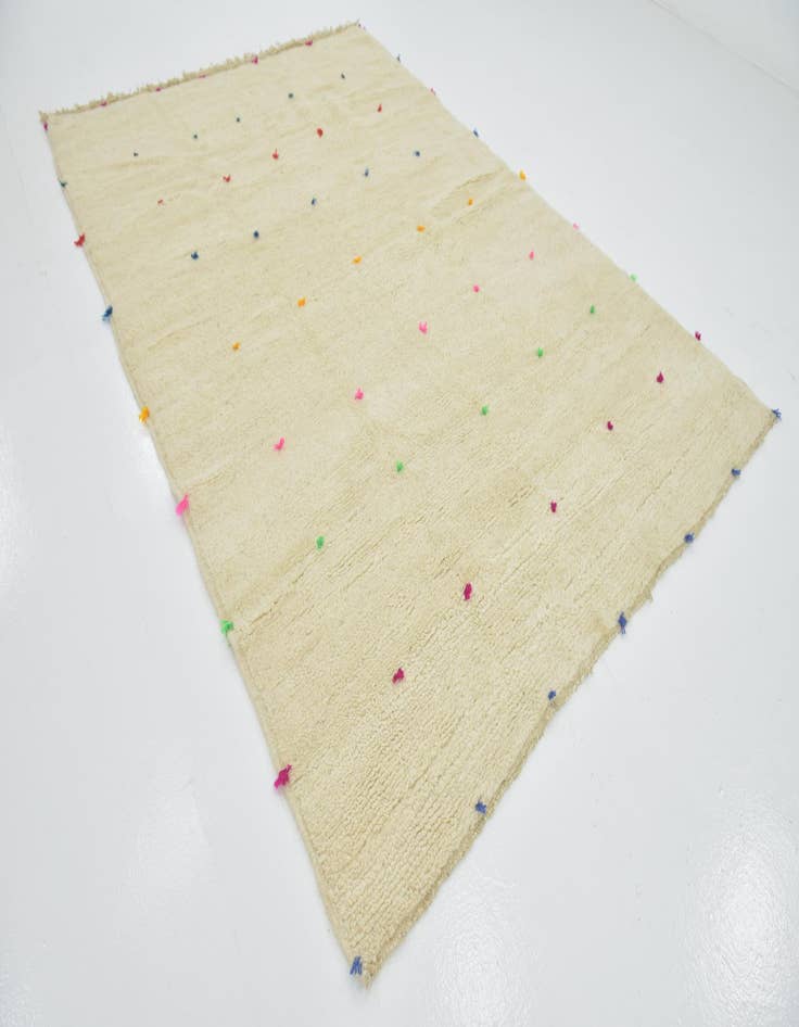 Detail image of  6' 10 x 9' 10  Hand Knotted Moroccan Wool Rug