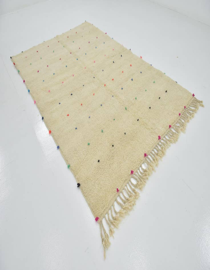 Detail image of  6' 8 x 9' 10  Hand Knotted Moroccan Wool Rug