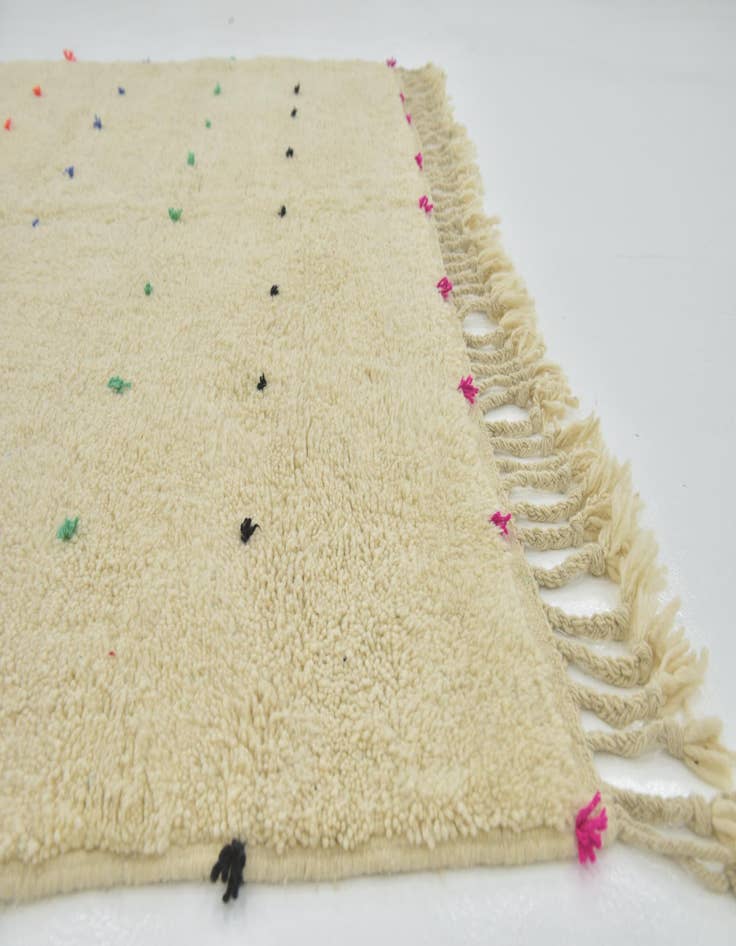 Detail image of  6' 8 x 9' 10  Hand Knotted Moroccan Wool Rug