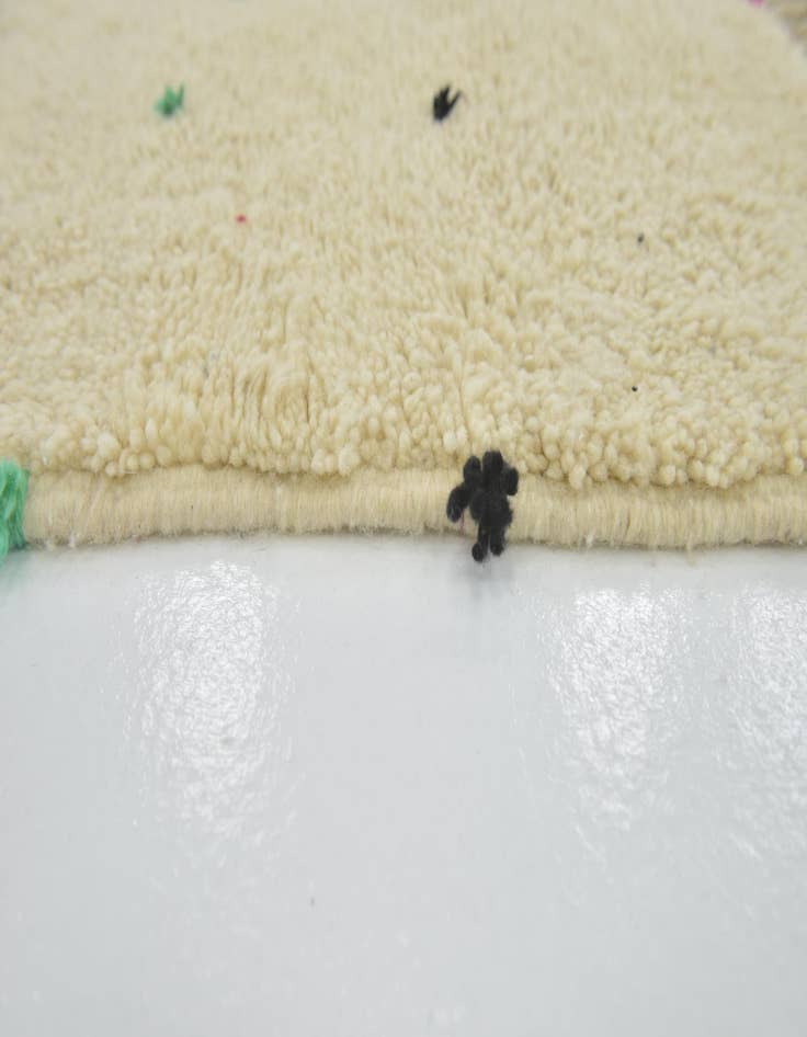 Detail image of  6' 8 x 9' 10  Hand Knotted Moroccan Wool Rug