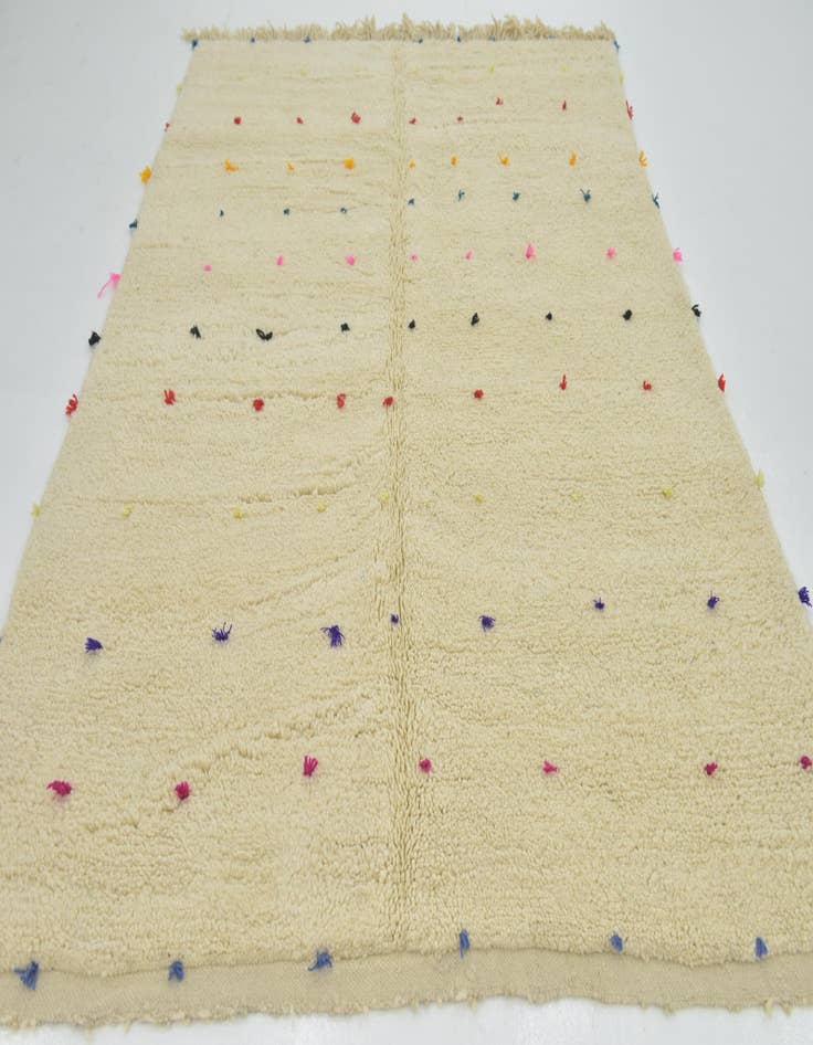 Detail image of 6' 5 x 9' 6 Hand Knotted Moroccan Wool Rug