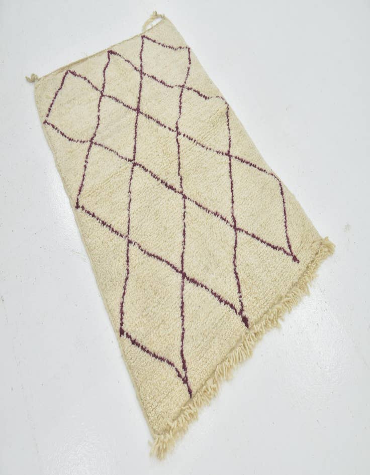 Detail image of  3' 3 x 4' 8  Hand Knotted Moroccan Wool Rug