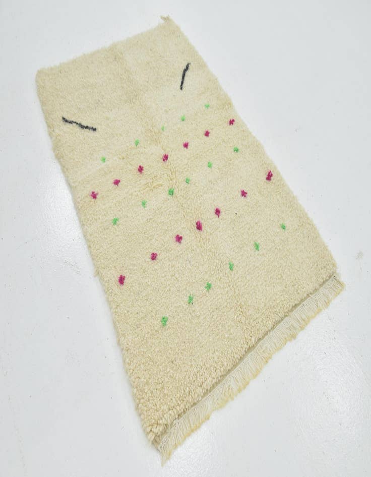 Detail image of  3' 3 x 4' 9  Hand Knotted Moroccan Wool Rug