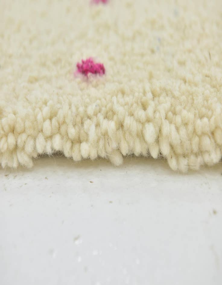 Detail image of  3' 3 x 4' 9  Hand Knotted Moroccan Wool Rug