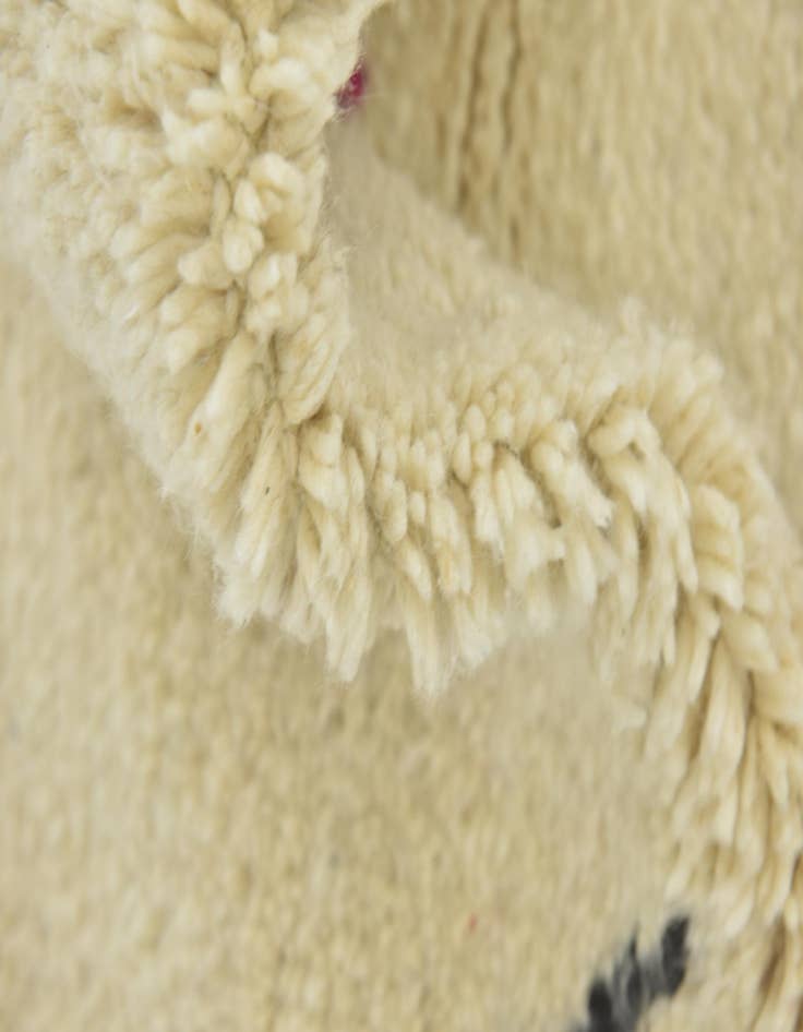 Detail image of  3' 3 x 4' 9  Hand Knotted Moroccan Wool Rug