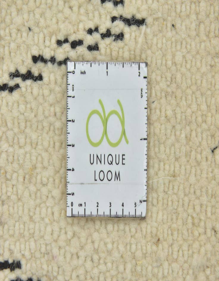 Detail image of  4' 10 x 8' 5  Hand Knotted Moroccan Wool Rug