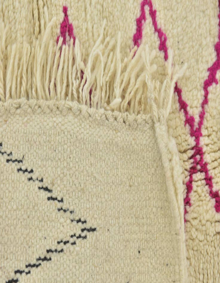 Detail image of  4' 10 x 8' 5  Hand Knotted Moroccan Wool Rug