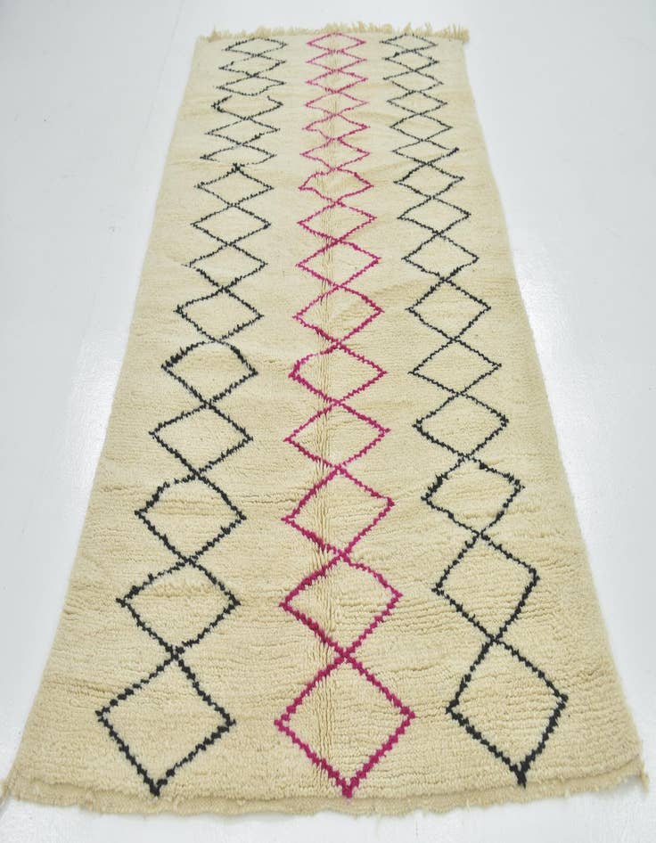 Detail image of  4' 10 x 8' 5  Hand Knotted Moroccan Wool Rug