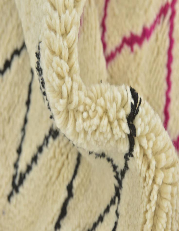 Detail image of  4' 10 x 8' 5  Hand Knotted Moroccan Wool Rug