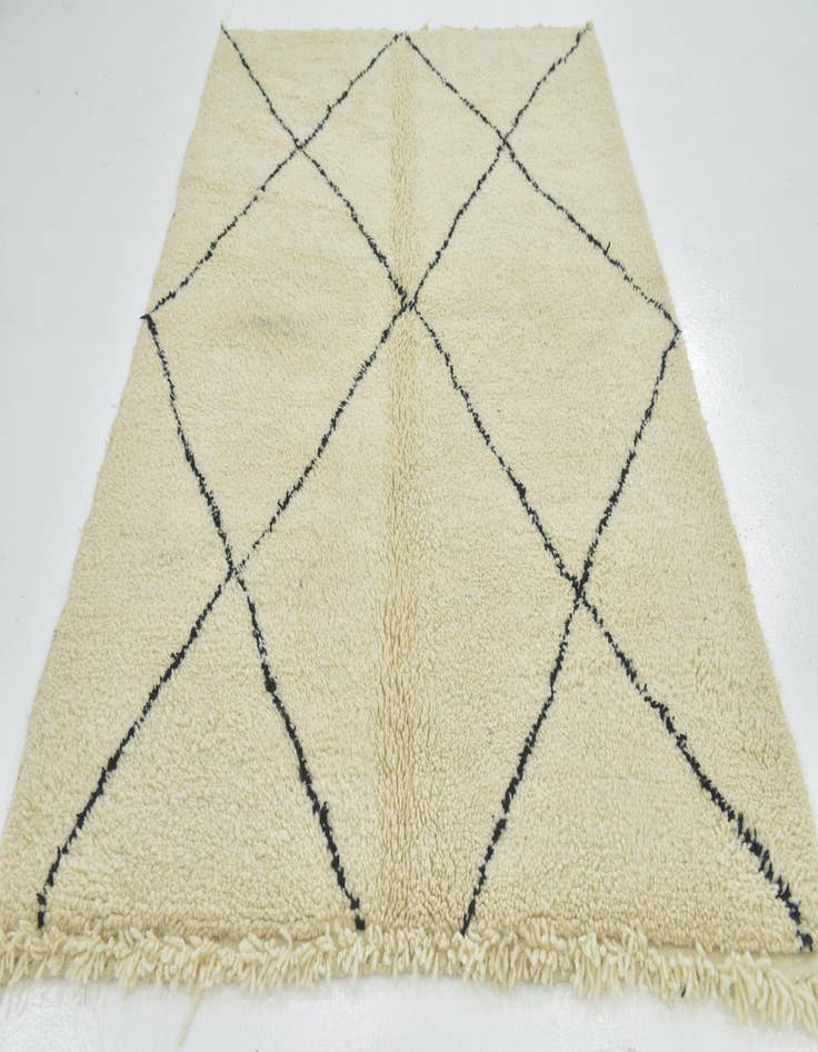 Detail image of  5' 3 x 8'  Hand Knotted Moroccan Wool Rug