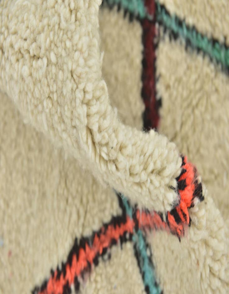 Detail image of  4' 10 x 6' 4  Hand Knotted Moroccan Wool Rug