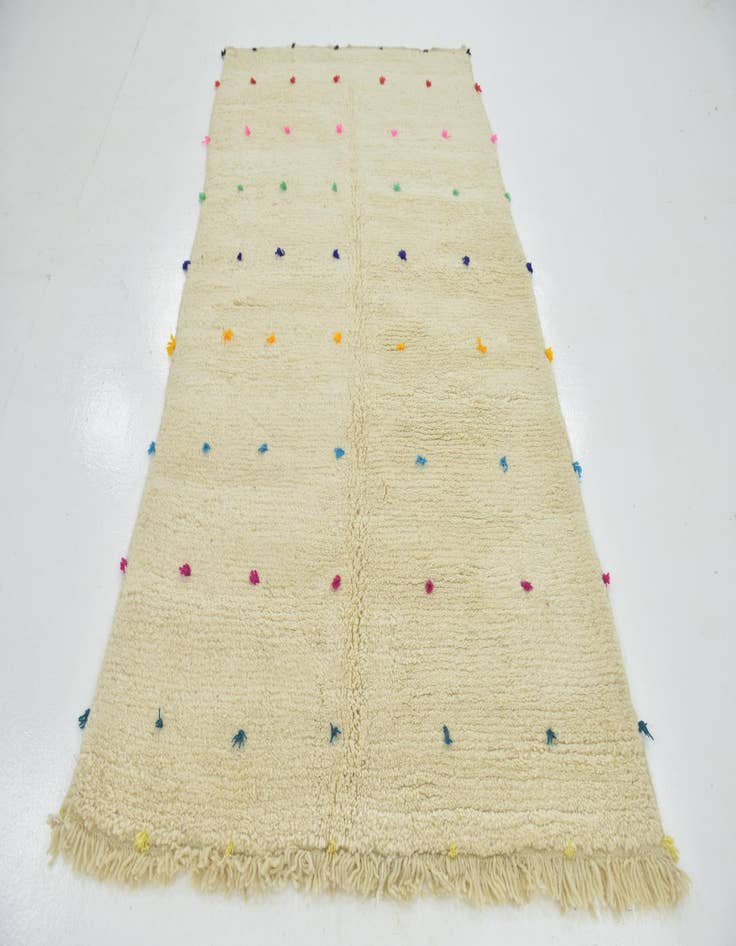 Detail image of  4' 9 x 8' 2  Hand Knotted Moroccan Wool Rug