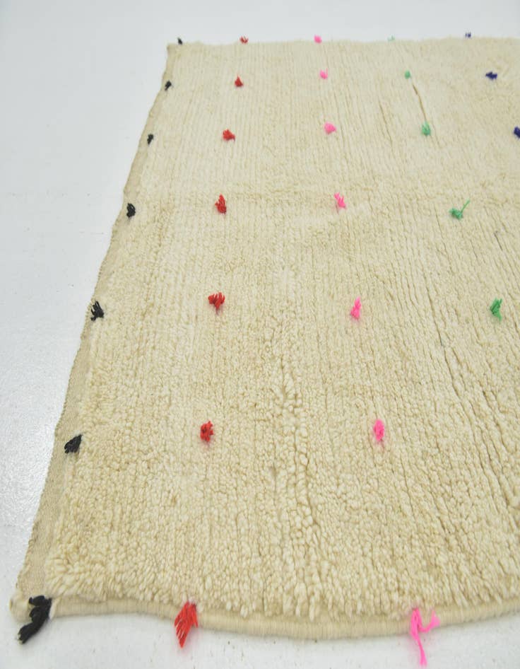 Detail image of  4' 9 x 8' 2  Hand Knotted Moroccan Wool Rug