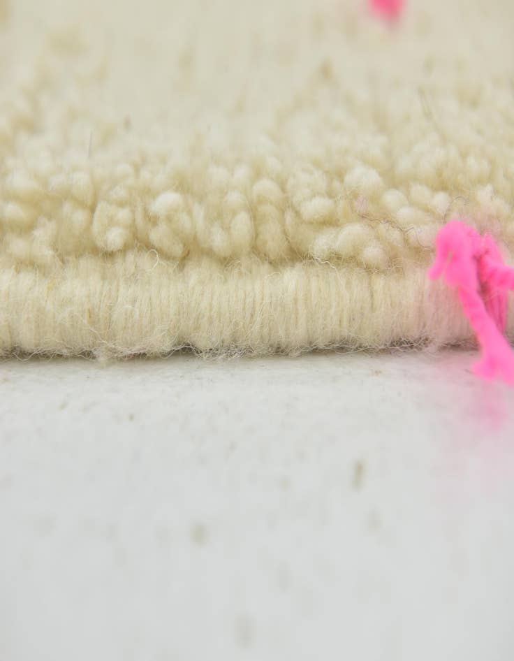 Detail image of  4' 9 x 8' 2  Hand Knotted Moroccan Wool Rug