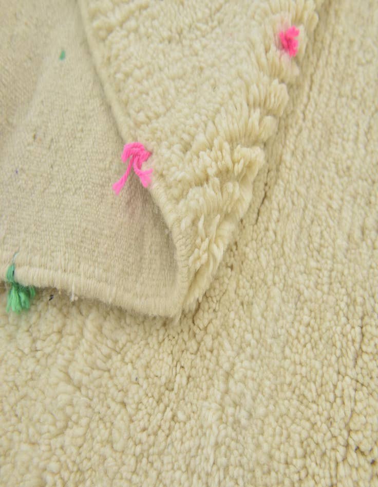 Detail image of  4' 9 x 8' 2  Hand Knotted Moroccan Wool Rug