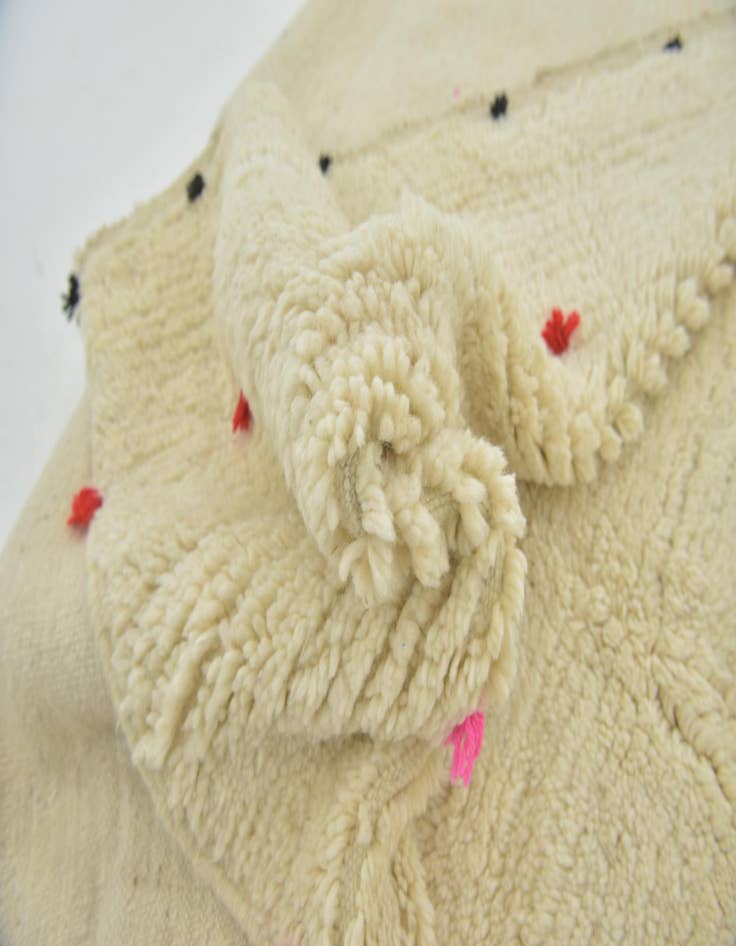 Detail image of  4' 9 x 8' 2  Hand Knotted Moroccan Wool Rug