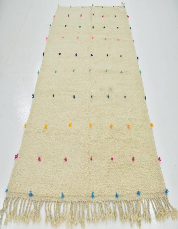 Detail image of  5' 4 x 8' 2  Hand Knotted Moroccan Wool Rug