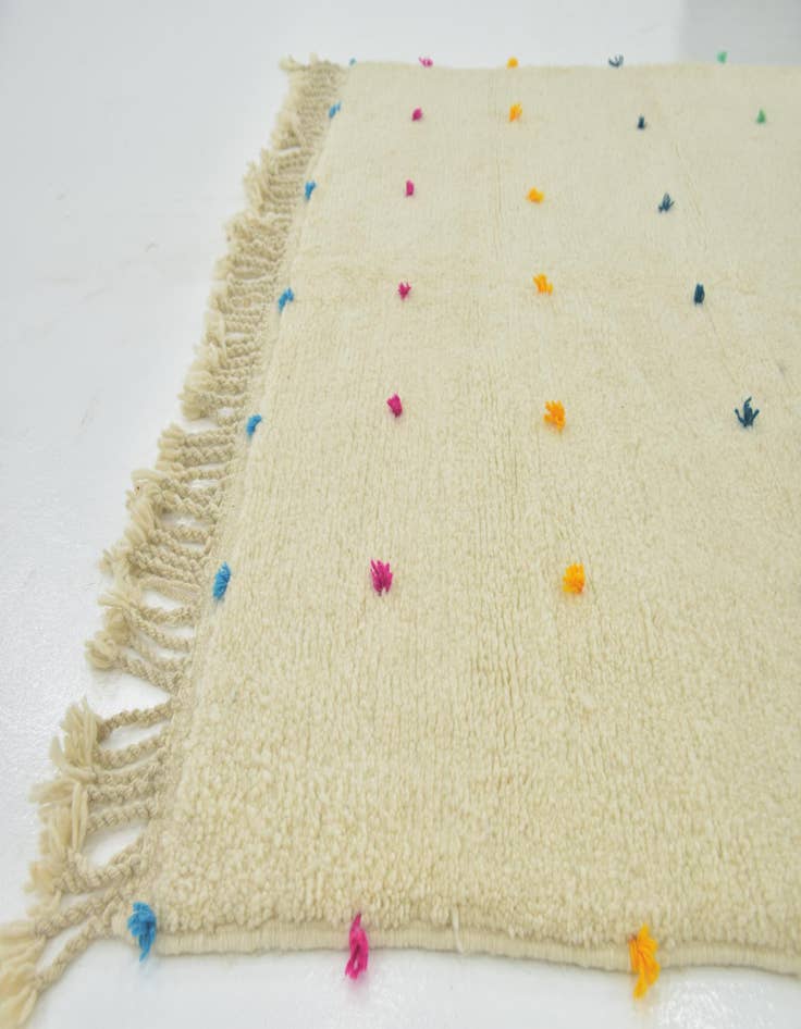 Detail image of  5' 4 x 8' 2  Hand Knotted Moroccan Wool Rug