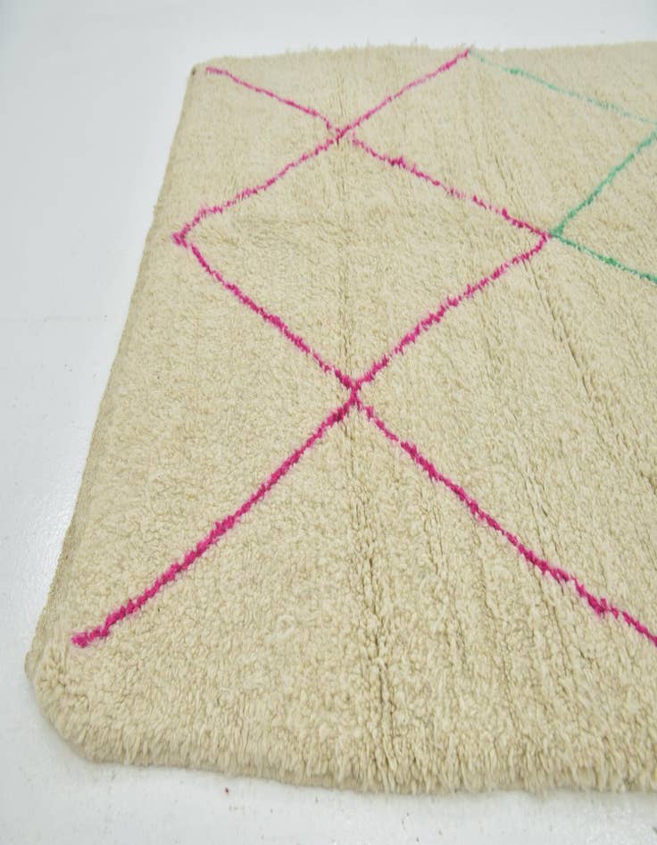 Detail image of  5' 2 x 8'  Hand Knotted Moroccan Wool Rug