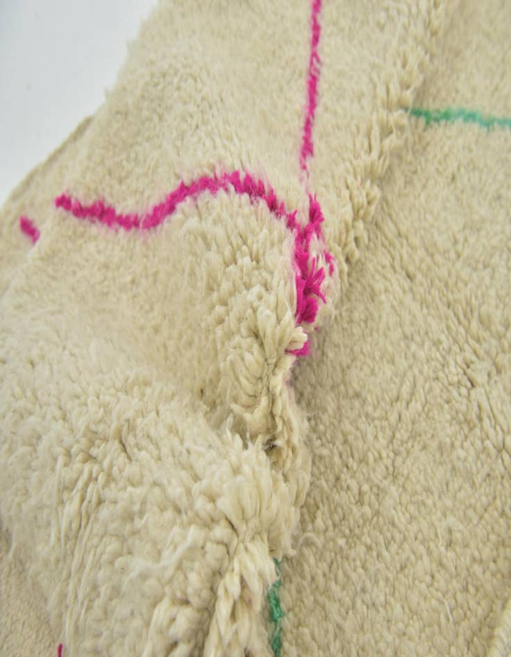 Detail image of  5' 2 x 8'  Hand Knotted Moroccan Wool Rug