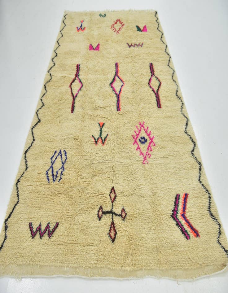 Detail image of  6' 4 x 9' 6  Hand Knotted Moroccan Wool Rug