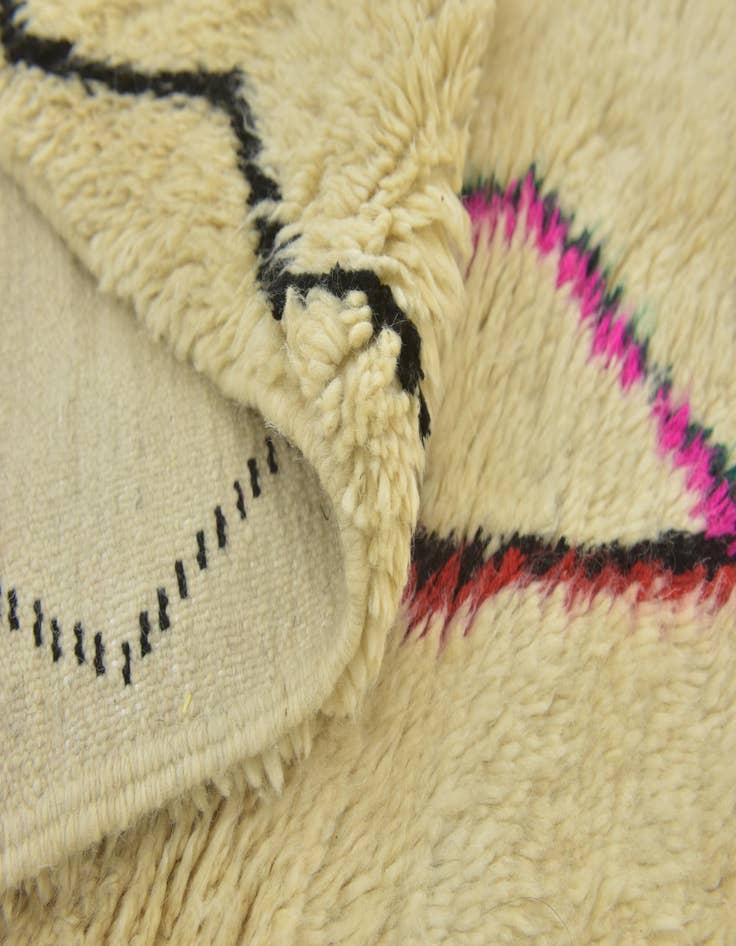 Detail image of  6' 4 x 9' 6  Hand Knotted Moroccan Wool Rug