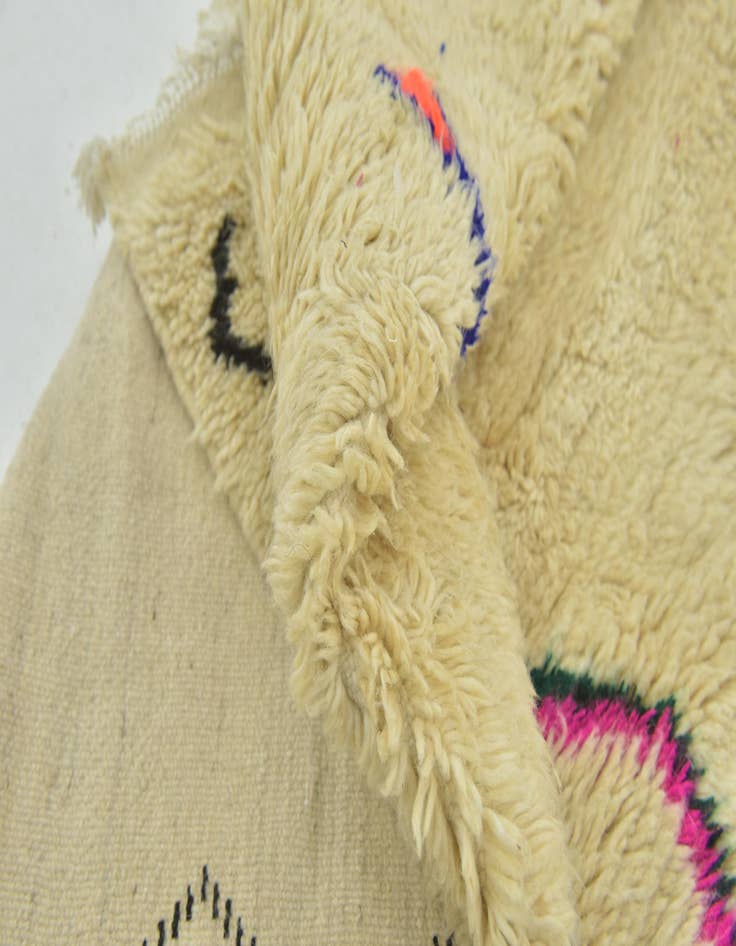 Detail image of  6' 4 x 9' 6  Hand Knotted Moroccan Wool Rug