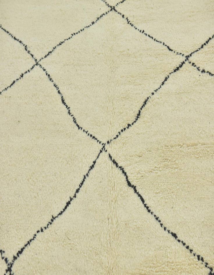 Detail image of  6' 6 x 9'  Hand Knotted Moroccan Wool Rug