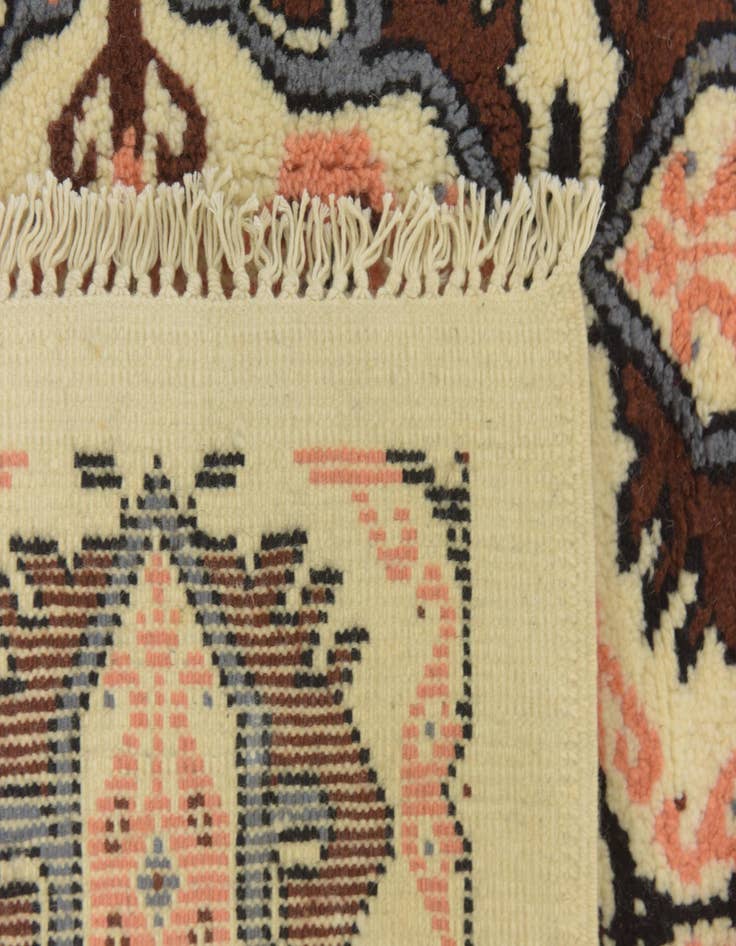 Detail image of  5' 8 x 7' 2  Hand Knotted Moroccan Wool Rug