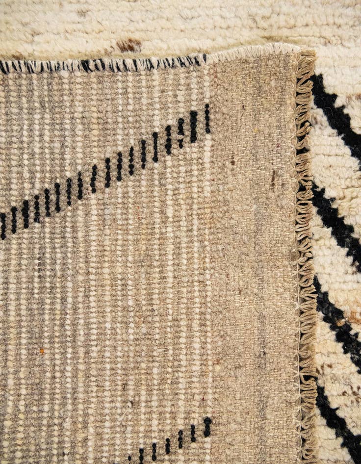 Detail image of  13' 4 x 17' 7  Hand Knotted Moroccan Wool Rug