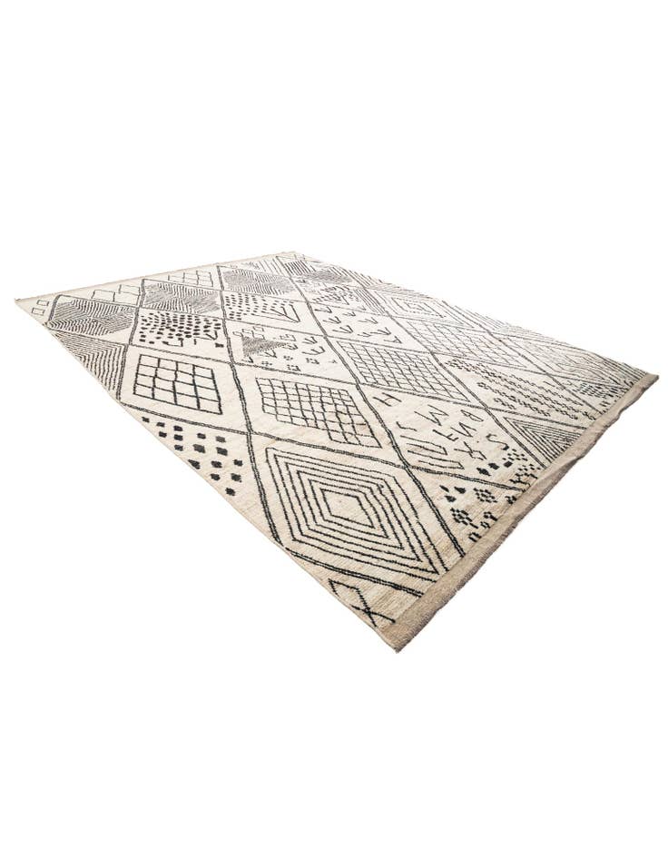 Detail image of  10' 7 x 14' 1  Hand Knotted Moroccan Wool Rug