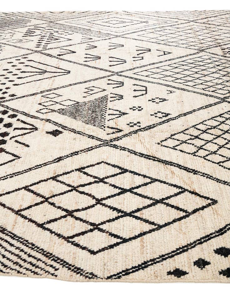 Detail image of  10' 7 x 14' 1  Hand Knotted Moroccan Wool Rug