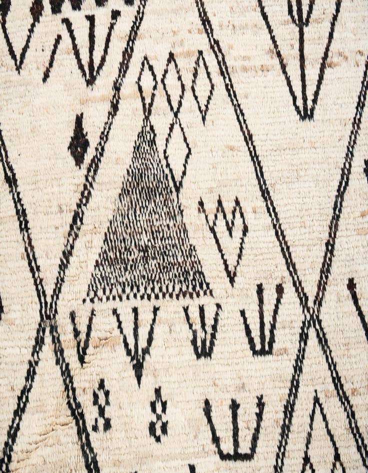 Detail image of  10' 7 x 14' 1  Hand Knotted Moroccan Wool Rug