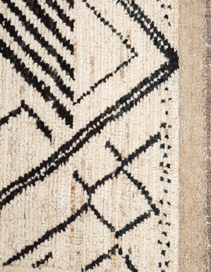Detail image of  10' 7 x 14' 1  Hand Knotted Moroccan Wool Rug