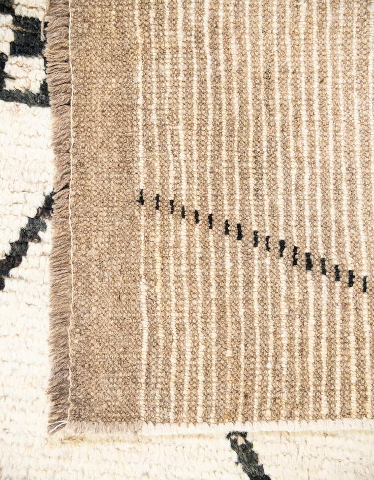 Detail image of  12' 3 x 18'  Hand Knotted Moroccan Wool Rug