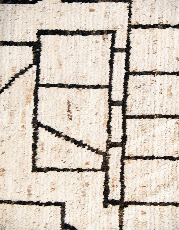 Detail image of  12' 6 x 17' 6  Hand Knotted Moroccan Wool Rug