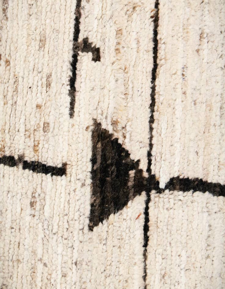 Detail image of  12' 6 x 17' 6  Hand Knotted Moroccan Wool Rug