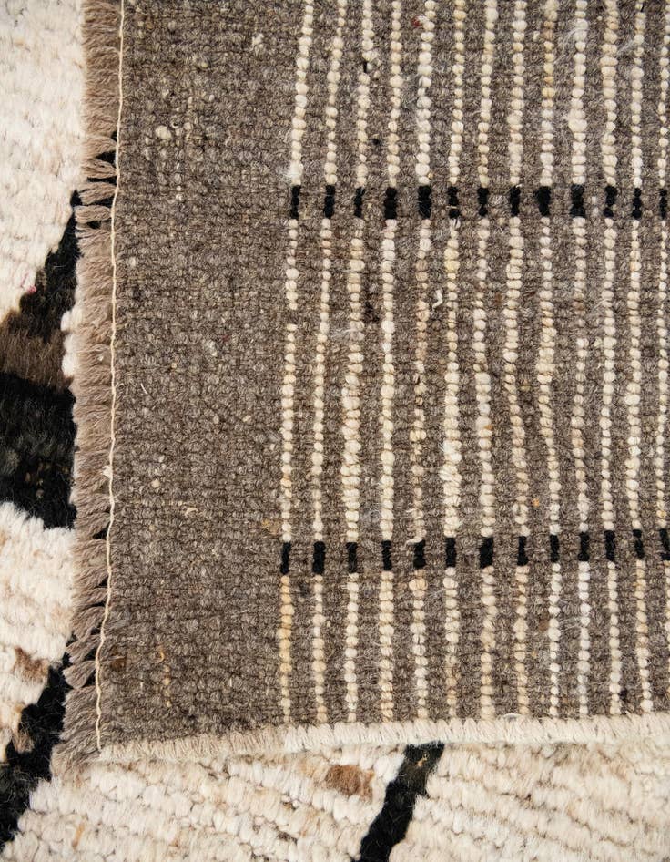 Detail image of  12' 6 x 17' 6  Hand Knotted Moroccan Wool Rug