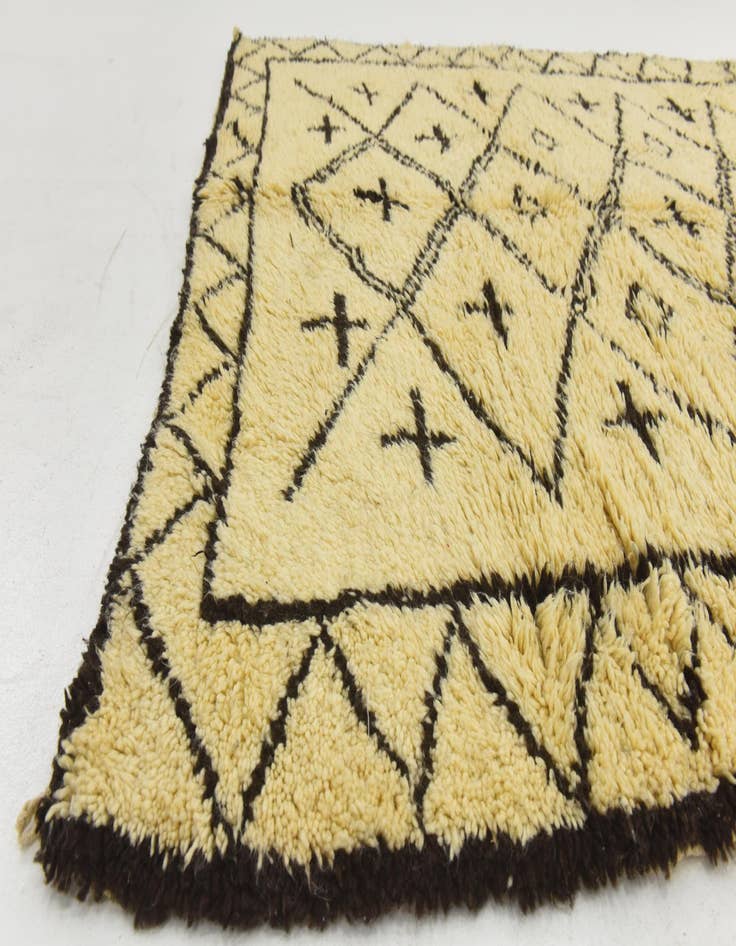 Detail image of  6' 6 x 9' 1  Hand Knotted Moroccan Wool Rug