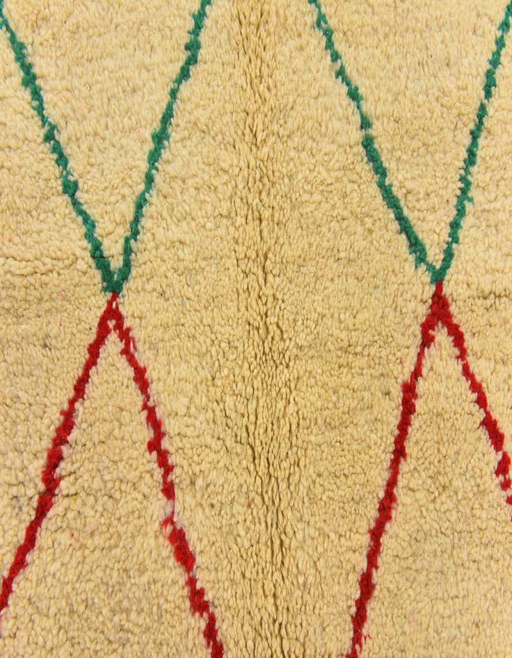 Detail image of  5' 1 x 8' 2  Hand Knotted Moroccan Wool Rug