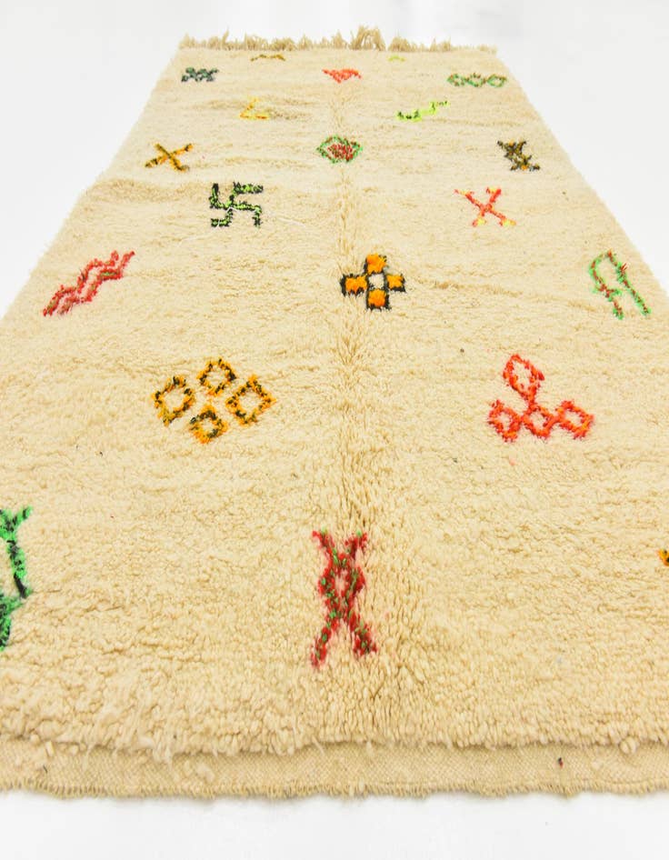 Detail image of  5' 4 x 7' 10  Hand Knotted Moroccan Wool Rug