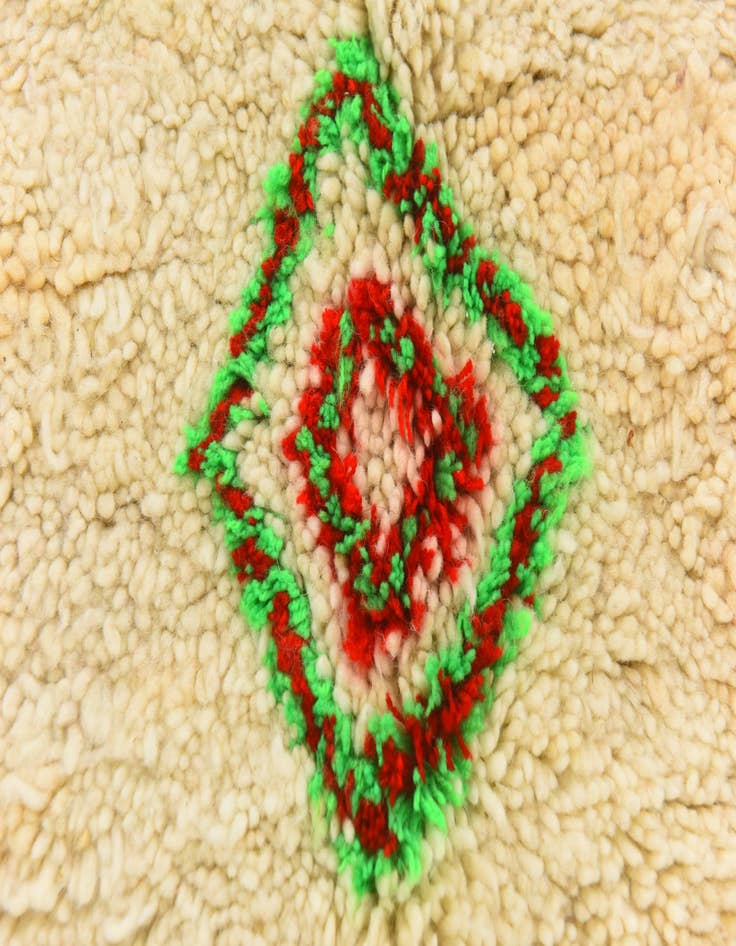 Detail image of  5' 4 x 7' 10  Hand Knotted Moroccan Wool Rug