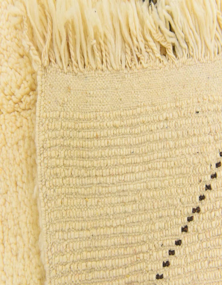 Detail image of  5' 1 x 8' 3  Hand Knotted Moroccan Wool Rug