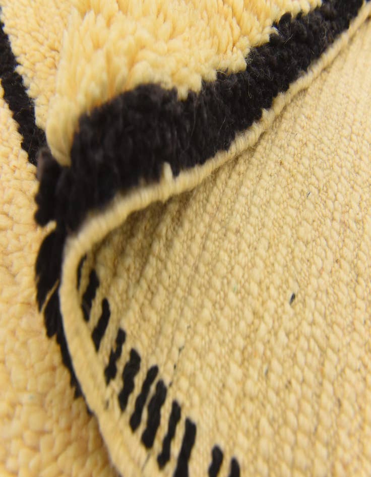 Detail image of  5' 6 x 7' 5  Hand Knotted Moroccan Wool Rug