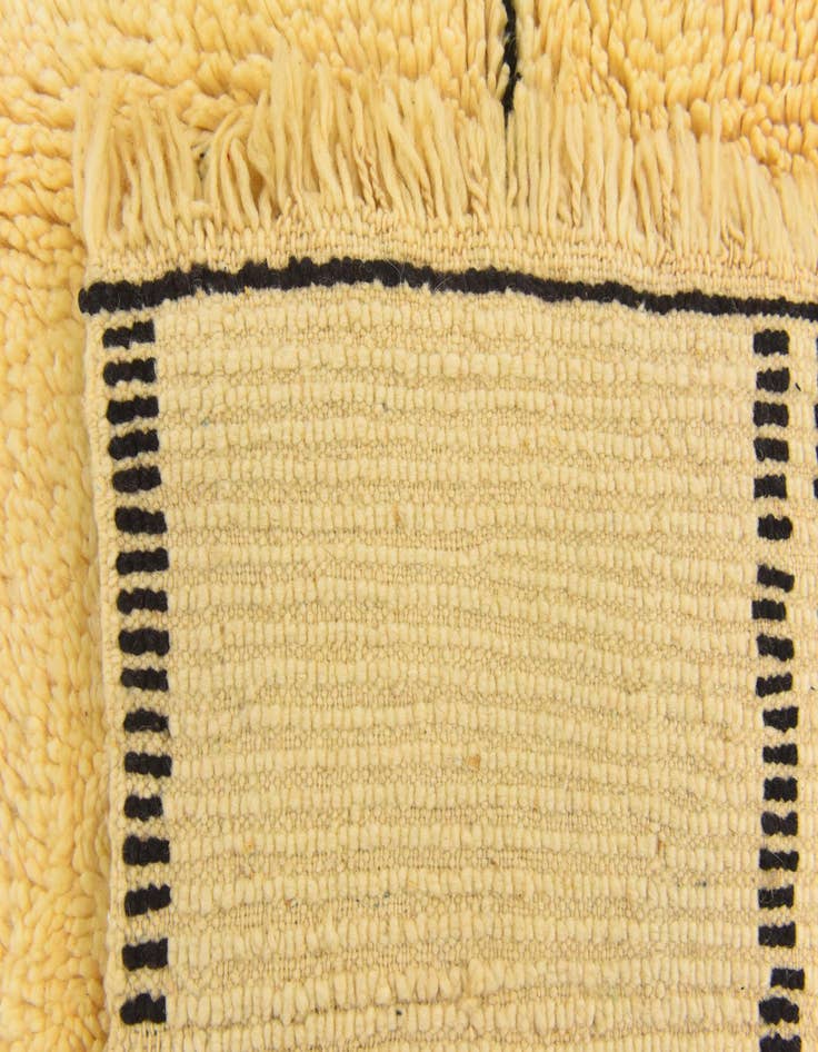 Detail image of  5' 6 x 7' 5  Hand Knotted Moroccan Wool Rug