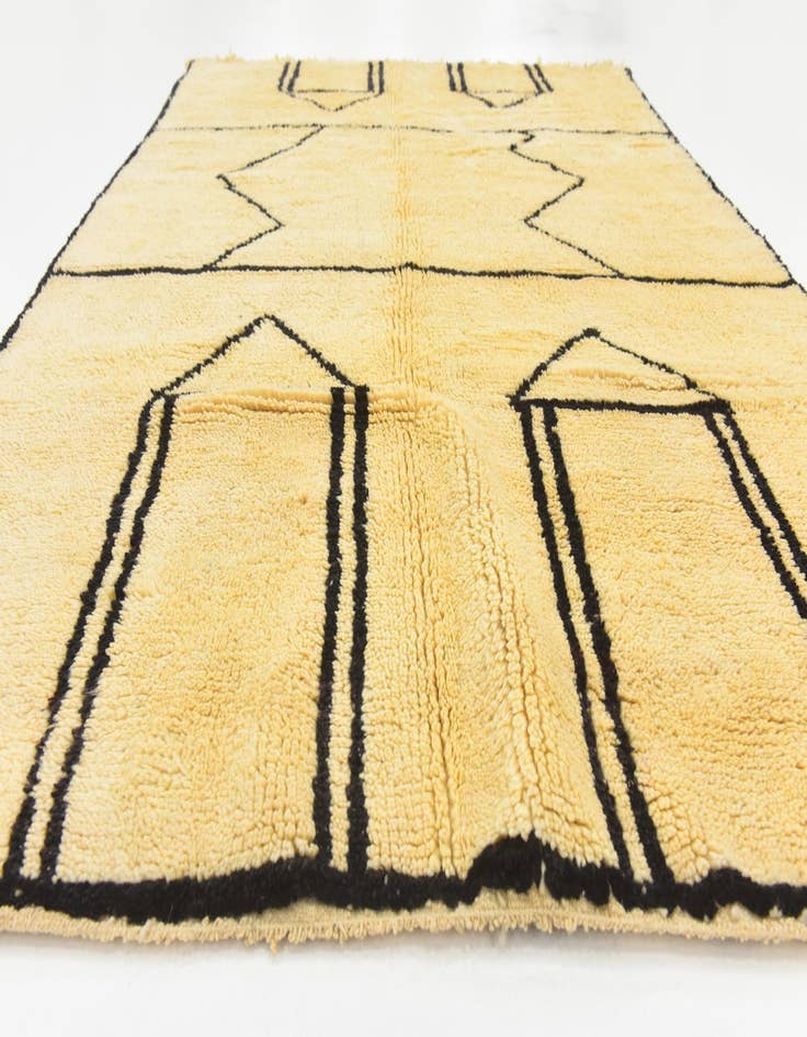 Detail image of  5' 6 x 7' 5  Hand Knotted Moroccan Wool Rug