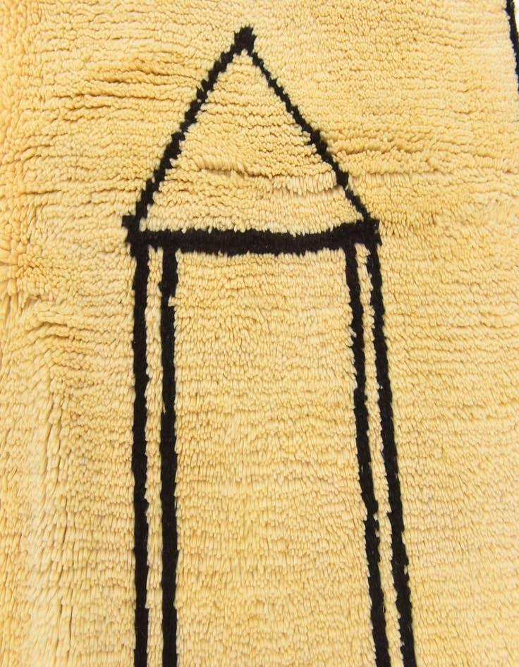 Detail image of  5' 6 x 7' 5  Hand Knotted Moroccan Wool Rug