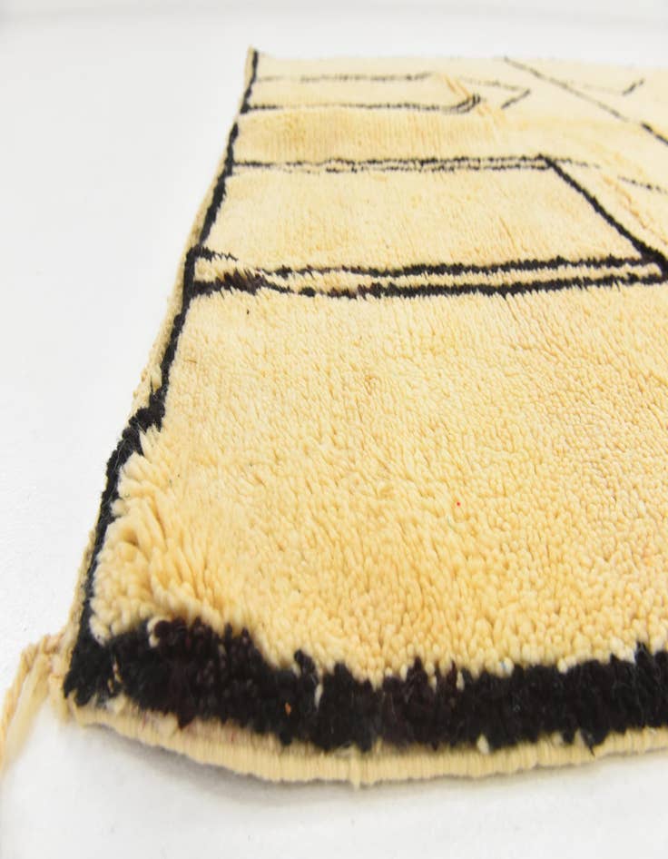 Detail image of  5' 6 x 7' 5  Hand Knotted Moroccan Wool Rug