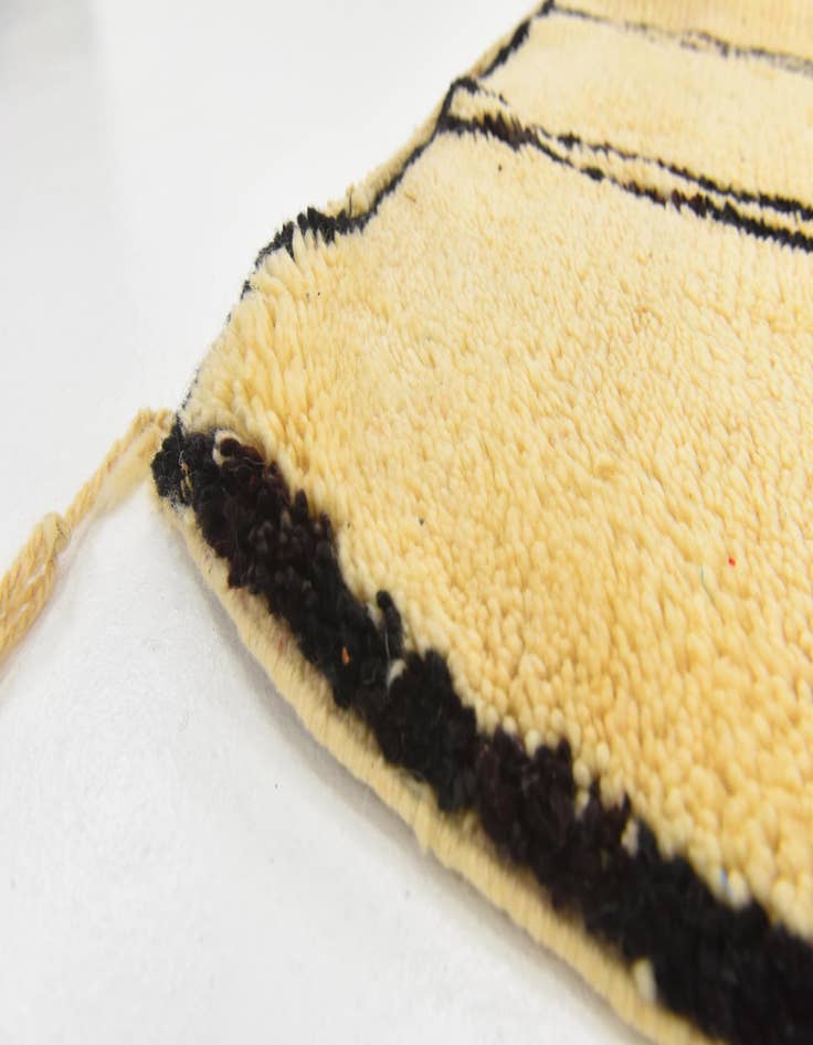 Detail image of  5' 6 x 7' 5  Hand Knotted Moroccan Wool Rug